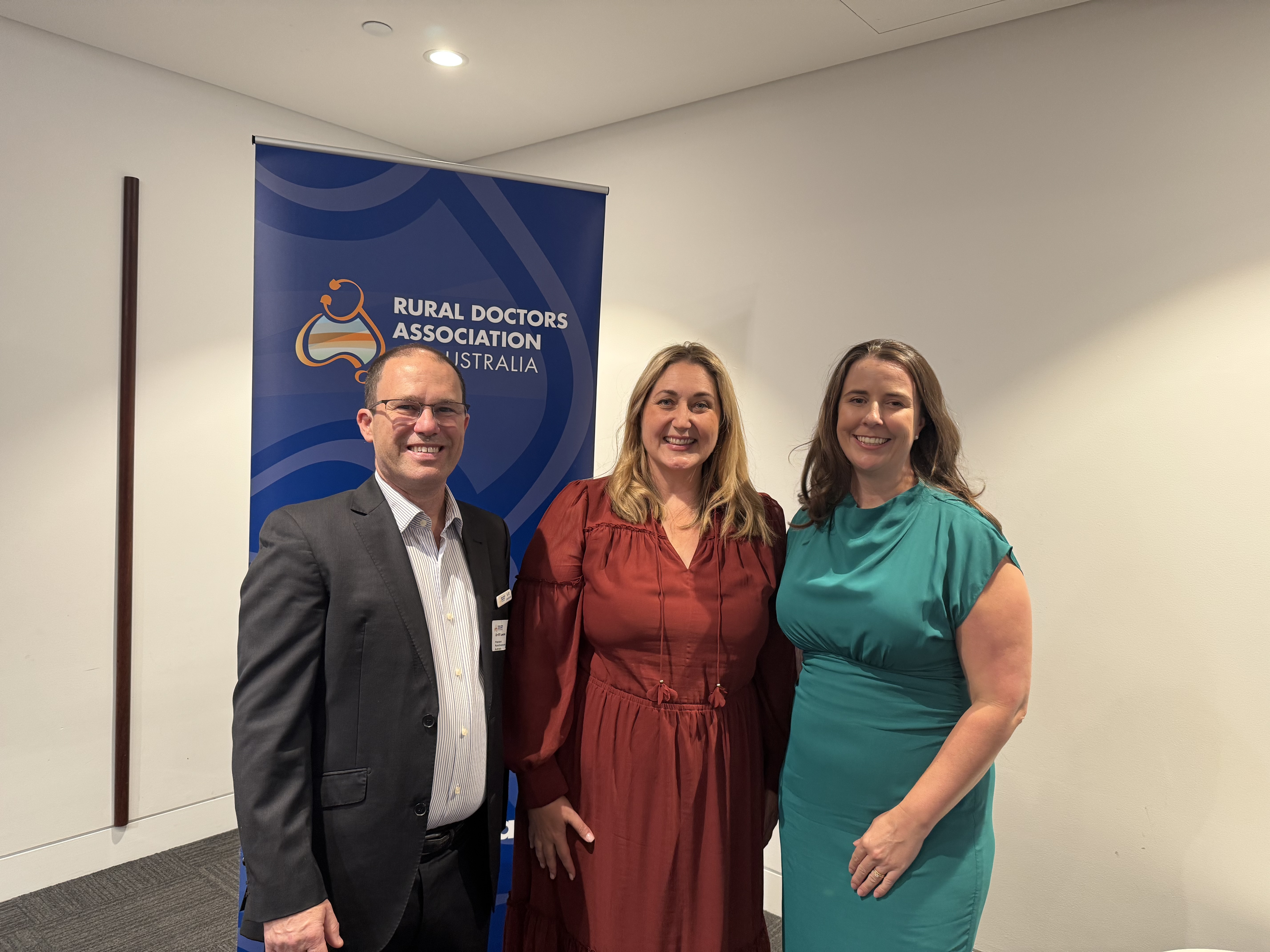 Dr RT Lewandowski, Dr Danielle McMullen and Assistant minister Emma McBride