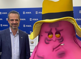 Dr Khorshid with diseased lung character