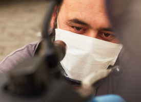 Person in mask