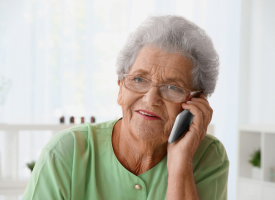 Lady on phone