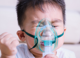 Child with mask
