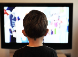 Child watching TV