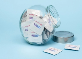 Jar full of condoms