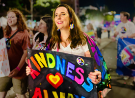 Dr Danielle McMullen at Mardi Gras