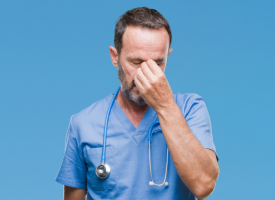 Stressed doctor