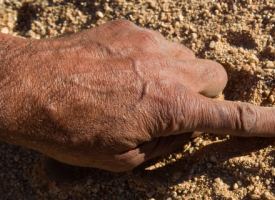 Hand in the sand