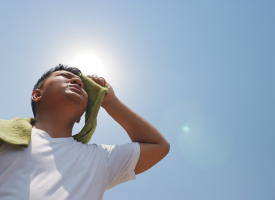 man in sun