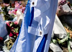 Flowers at the Bondi memorial