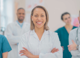 healthcare workers working together