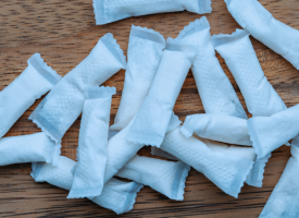 Nicotine pouches on a table