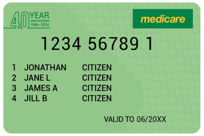 Made up Medicare card