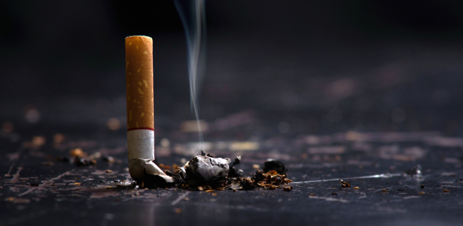 picture of cigarette stubbed out